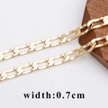 18K gold plated 0.7cm wide Figaro chain link necklace for DIY jewelry making - Figaro Chain (C13105)