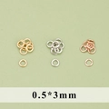 3mm buigringen in goud, zilver en roségoud voor DIY sieraden met 0,5mm draaddikte - 0.5x3mm (50 Stuks/Verpakking / MH6010)