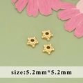 Set aus drei 18K vergoldeten Sternperlen als Zwischenperlen für DIY-Schmuck - Sternform (MH3401A) / 1 Stück / Gold