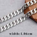 Chaîne à maillons ovales plats argentés de 1,06cm de large pour bijoux DIY - Argent 1.06 Largeur (C15504)