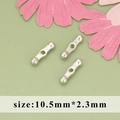 Versilberte 10,5mm x 2,3mm Hantel-Zwischenperle für DIY-Schmuckherstellung - Hantelform (MH3402B) / 1 Stück / Silber
