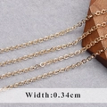 18K gold plated 0.34cm rolo chain necklace for DIY handmade jewelry components - Gold Wide Links 0.34cm (C17406)