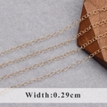 DIY jewelry material 18K gold plated minimalist cross chain with 0.29cm width - Fine Gold Style 0.29cm (C17402)