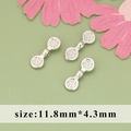18K vergoldete silberne unregelmäßige Rundperle für DIY Schmuckherstellung 11.8mm - Texturierte Form (MH3404B)