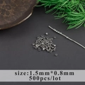 500pcs 1.5x0.8mm gold-plated non-slip positioning spacer beads for DIY jewelry making - 1.5mmx0.8mm Silver Spacer Bead (M106701)
