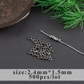 Bulk pack of 500 silver-plated crescent spacer beads sized 2.4mm by 1.5mm for DIY jewelry - 2.4mmx1.5mm Silver Spacer Bead (M106703)