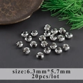Pack of 20 silver C-shaped 6.3mm positioning beads for DIY jewelry making - 6.3mmx5.7mm Silver Crimp Cover (M106711)