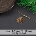 Golden plated non-slip moon bead for DIY jewelry, 1.9x1.18mm, 500 piece lot pack - 1.9mmx1.18mm Gold Spacer Bead (M106714)