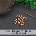 500pcs gold plated 1.6mm x 1.4mm anti-slip crimp beads for DIY jewelry making - 1.6mmx1.4mm Gold Crimp Bead (M106716)