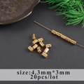 Golden plated 4.3mm cylinder spacer beads for DIY jewelry making 20 pieces lot - 4.3mmx3mm Gold Cylinder Bead (M106717)