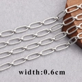 Silver 0.6cm oval cross chain link with spiral texture for DIY jewelry making - Silver Tone Twisted Spiral Chain (C14605, 1 Meter)