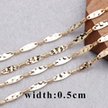 0.5cm 18K gold plated hammered oval link chain for DIY jewelry making and crafting - Gold-Tone Hammered Texture Wire Wrapped Chain (C14609, 1m)