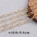 18K gold plated O-shaped chain with spiral texture for jewelry DIY, 0.6cm width - Gold Spiral Textured Detail Chain (C14612, 1m)