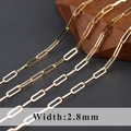2,8mm breite vergoldete Büroklammerkette DIY Schmuckzubehör für elegante handgefertigte Designs - 2.8 Gold (C20108)