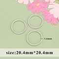 Detailed view of silver twisted rings 20.4mm for DIY jewelry making with 1.6mm thickness - Fine Rope Style (M109708)