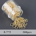 300 τεμ. χρυσοί κρίκοι 0.7x5mm για κατασκευή κοσμημάτων DIY και χειροποίητα κολιέ - Μικροί Κρίκοι (M111303)