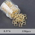 14k χρυσοί ανοιχτοί κρίκοι 0,9x6mm για DIY κοσμήματα και συνδέσμους κολιέ - Χοντροί Μεσαίοι Κρίκοι (M111305)