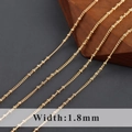 DIY Schmuckzubehör 1,8mm Breite vergoldete Kugelkette o-förmige Kreuzkette - Punktperlen-Stil (C22710)