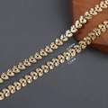 6.5x7.2mm 18k gold plated heart chain links with radial texture for DIY jewelry making - Gold Radial Heart Style (C24208)