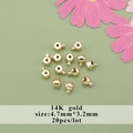 Distanziatori lisci placcati in oro 14K per gioielli, 4,7x3,2mm, confezione da 20 pezzi - Stile (11)