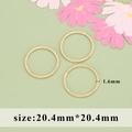 Golden 18k plated twisted ring jewelry DIY accessory size 20.4mm with 1.6mm thickness - Spiral Rope Pattern (M109718) / 20 Pieces/Pack (20.4mm) / Gold (18K Gold Plated)