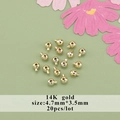 Perline distanziatrici fai-da-te placcate oro 18k 4,7mm x 3,5mm set da 20 pezzi per gioielli - Stile (15)