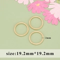 Minimalist 18k gold plated twisted ring component 19.2mm size for DIY jewelry - Gold Twisted Style (M109715)