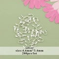 200 protezioni per filo argentate connettori a U per gioielli da 4,6 mm x 3,4 mm - Stile (17)