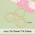 Set of 3 pieces 18k gold plated twisted ring accessories with 24.5mm diameter size - Gold Twisted Edge (M109719)