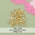 Confezione da 200 proteggi filo a U placcati oro 14K per la creazione di gioielli fai-da-te - Stile (19)