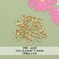 200 pezzi di protezioni per fili placcati oro 18K per gioielli fai-da-te fatti a mano - Stile (20)