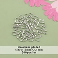 Gioielli fai-da-te 200 pezzi proteggi filo in metallo rodiato argento 4.6x3.4mm - Stile (18)