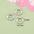 Polierte silberne Federring-Schnalle Set 15,1 mm Außendurchmesser für DIY Taschenzubehör - 15,1 mm / Silber