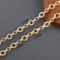 Chaînes en plaqué or 18k en largeurs 6,8mm, 7,9mm et 9,6mm pour création bijoux - Style Ovale Taille Diamant Or Brillant (C25713)