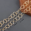 Chaîne à maillons infini plaquée or 18 carats, dimensions 12 mm x 21,7 mm - Style Maillon Infini Or Brillant (C25718)