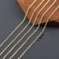 Cadena cruzada minimalista chapada en oro 18k para joyería DIY con diámetro de 1,9 mm - 1.9mm / Cadena de Eslabones (C25922) / 3 Metros / Oro de 14K
