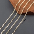 Chaîne à maillons croisés en plaqué or 18k pour bijoux, largeur de 2,6 mm - 2.6mm / Chaîne Maille Forçat (C25924) / 3 Mètres / Or 14K