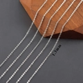 Chaîne en O plaquée argent de 1,3 mm pour la création de bijoux artisanaux - 1.3mm / Chaîne Maille Forçat (C25910) / 3 Mètres / Rhodium