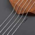 Chaîne à maillons argentée de 1,9 mm pour la création de bijoux faits main et artisanat - 1.9mm / Chaîne Maille Forçat (C25914) / 3 Mètres / Rhodium