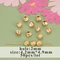 50 cuentas espaciadoras facetadas bañadas en oro 18k de 4,2mm para joyería DIY - Cuenta Redonda Facetada (MB8904A)