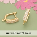 Apprêts créoles dorés sertis de deux rangées de zircons pour la création de bijoux DIY - Style Créole Pavé Double Rangée (MC8701A) / Doré