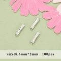 8.6mm silver threaded tube beads in 18k plated finish for DIY jewelry crafts 100pcs - Wave Pattern Straight Tube (02B) / 100pcs Pack / Silver