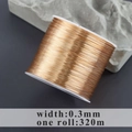 Alambre artesanal chapado en oro 18k de 0,3 mm para joyería en rollo de 320m - Estilo Ultra Fino (M99703)