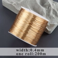 Alambre para joyas chapado en oro 18k de 0,4mm para collares y pendientes, 200m - M99704 [200m]