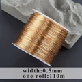 Alambre para joyería artesanal chapado en oro de 18k de 0,5mm de ancho y 110m de largo - Estilo Fino (M99705)