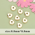 Golden 18k plated irregular triangle spacer beads for DIY jewelry making, size 8.8mm - Irregular Triangle Style (MB6103A)