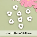 8.8mm silver irregular pebble-shaped spacer beads for DIY jewelry making and crafts - Irregular Triangle Style (MB6103B)