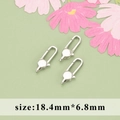Polished silver lobster clasp for DIY jewelry with precise 18.4mm by 6.8mm dimensions - 18.4mm*6.8mm / Long Spring Clasp (M110808)