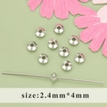 DIY jewelry 2.4mm x 4mm silver-plated saucer spacer beads for necklace or earrings - Bicone Disc Style (MB6107B)