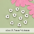 DIY silver irregular triangle spacer beads in 5.7mm size for necklace jewelry making - Irregular Trapezoid Style (MB6108B)